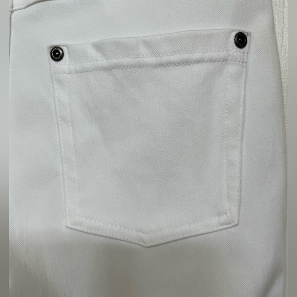 HUE white denim leggings-super stretch and soft-elastic waistband-Size S US - Picture 5 of 12